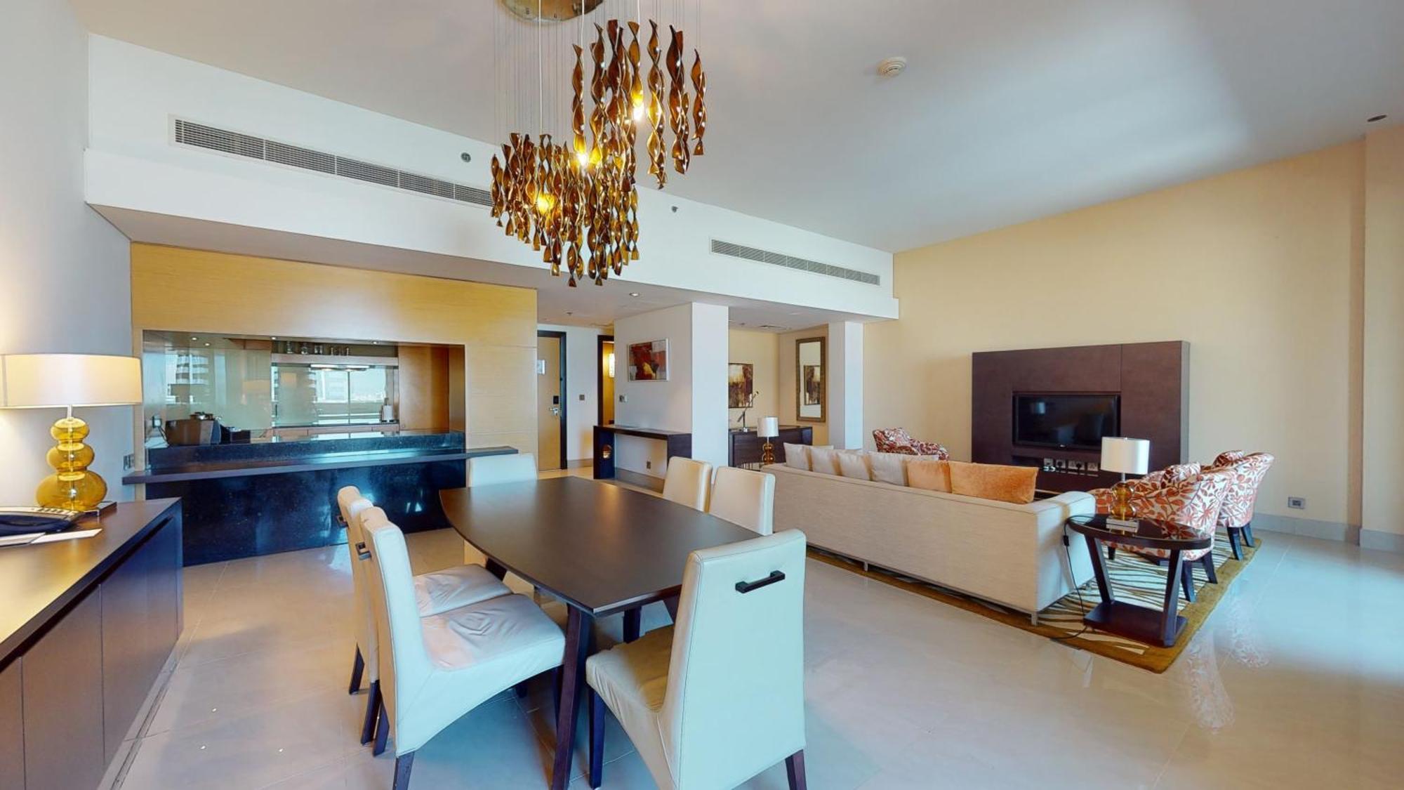 Marriott Executive Apartments Al Jaddaf, Dubái Exterior foto A 3D model of a living room